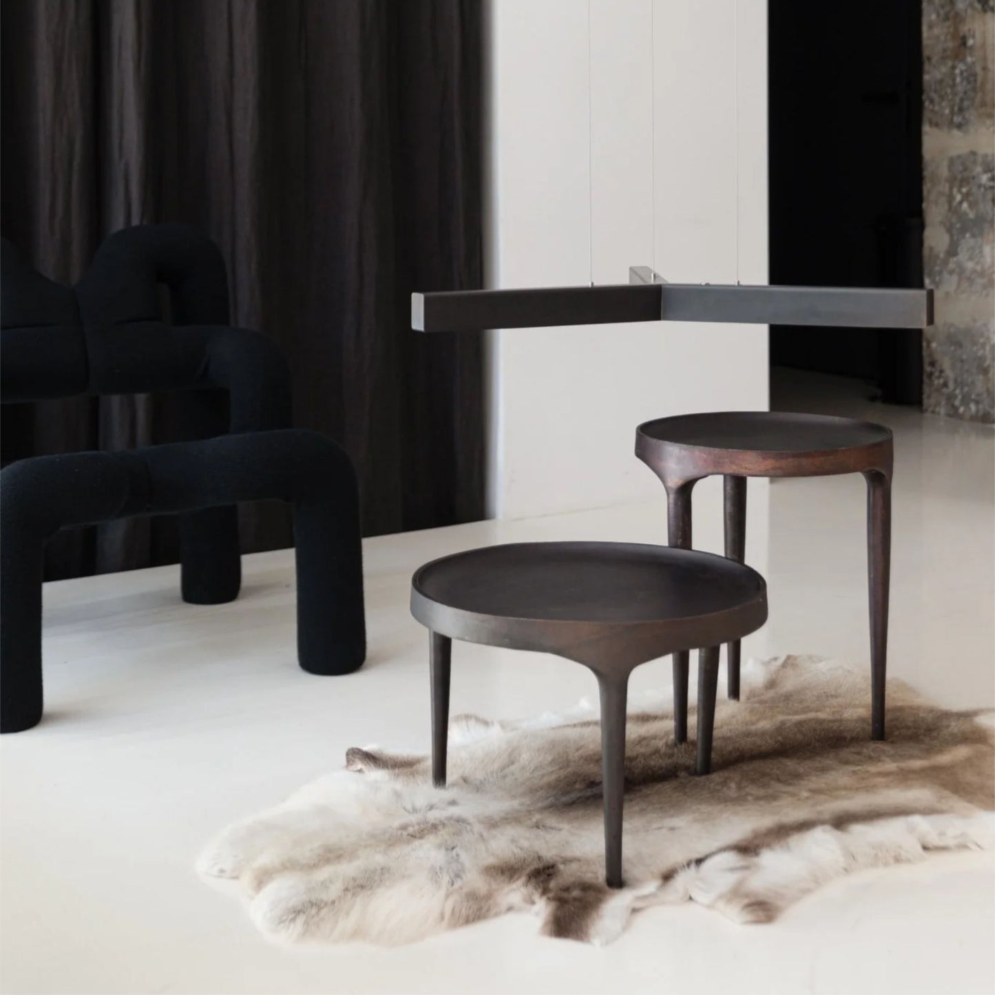Phantom table tall burn antique